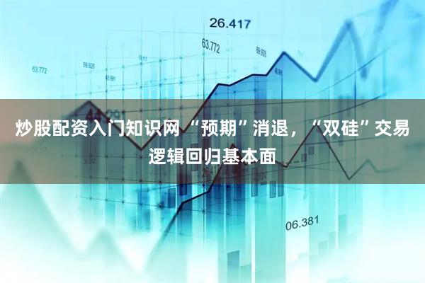 炒股配资入门知识网 “预期”消退，“双硅”交易逻辑回归基本面